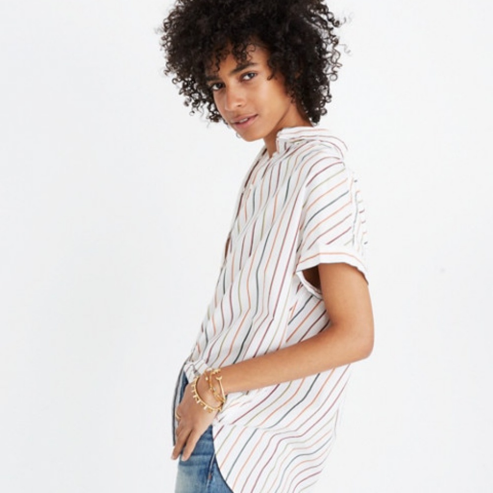 Madewell Central Shirt in Sadie Stripe (XS)